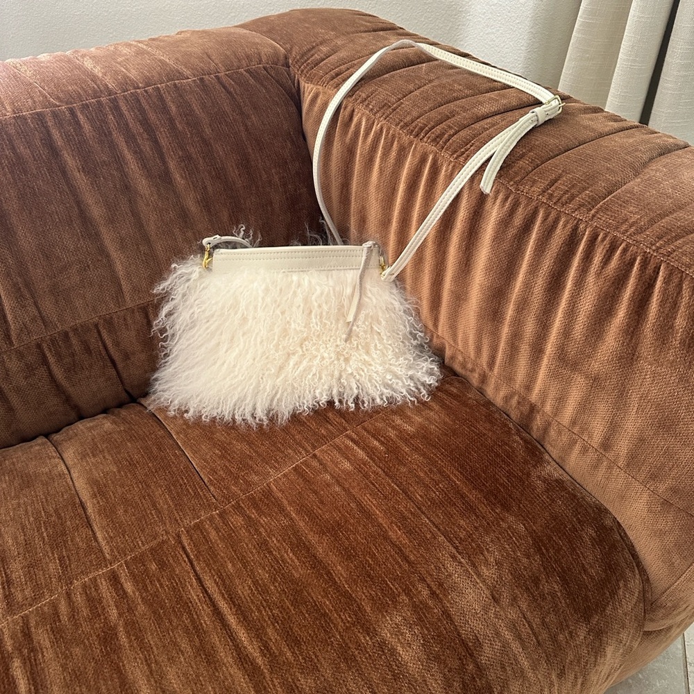 Mongolian Fur Crossbody Purse NEW